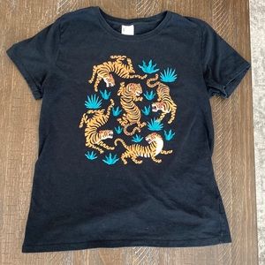 Black cotton tiger 🐅 T-shirt